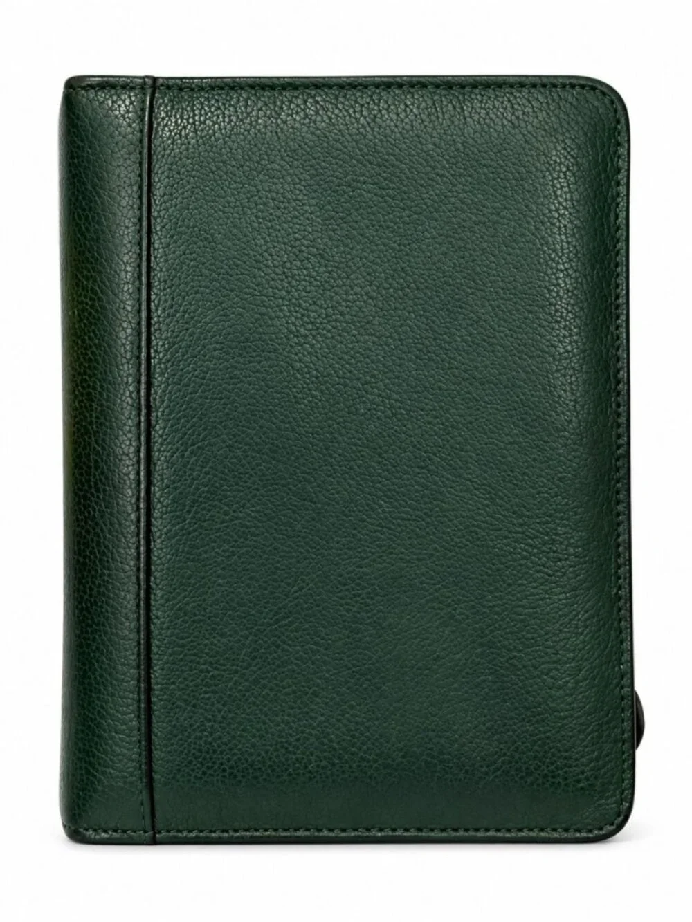 Vintage Franklin Quest Planner Green 6-Ring Top Grain Verona Leather Zip USA